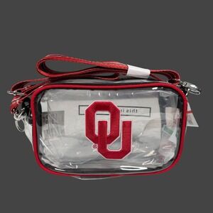 FOCO Oklahoma Sooners Clear Crossover Bag Unisex OS Stadium Approved NWT